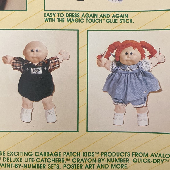 Vintage Cabbage Patch Paper doll NIB sealed 1983 unisex - Picture 8 of 10